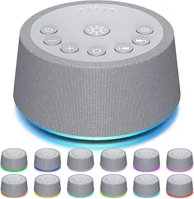 Soundlegend 744110196276 Sleep White Noise Sound Machines 32-level Volume 30 Sounds 12 Colors Light 5 Tim