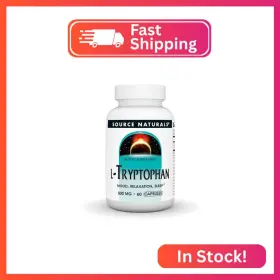 Sn1984 Source Naturals L-tryptophan For Mood Relaxation And Sleep 500mg - 60 Capsu