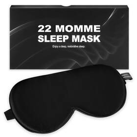 Spacepower 732262242583 Silk Sleep Mask 100% 22 Momme Mulberry 1 Count Pack Of Momme-black