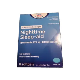 Spirit 360 850026889413 Maximum Strength Nighttime Sleep Aid 8 Softgels Box Damaged