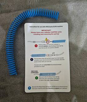 Stickman Dialysis Bas001 Beep-away Spring Blue 12in Tube Holder For Peritoneal