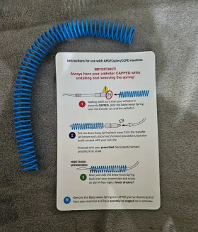 Bas001 Stickman Dialysis Beep-away Spring Blue 12in Tube Holder For Peritoneal