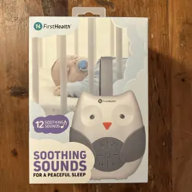 Fh1029 Summit Electronics Llc First Health Baby Owl White Noise And Lullaby Sound Machine 12 Soothing Sounds