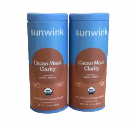 Sunwink 851329008099 2 Cacao Maca Clarity Drink Powder Mix 4.2oz Exp 3/26