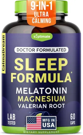 Suplimate 313047135162 9-in-1 Natural Sleep Aid For Adults - Usa Made Lab Tested With 5mg Melatonin 1