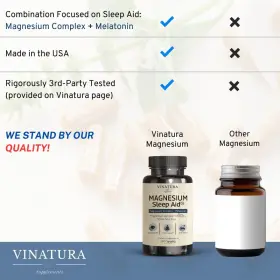 Supplements 313104662693 Magnesium Sleep Aid - Glycinate Complex For With Melatonin Su