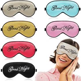 Syhood Masks-04 6 Pieces Silk Sleep Eye Cover Masks Satin Mask Soft Blindfold Slee