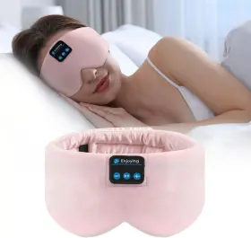 200218 Sypvry Soft Sleep Eye Mask Bluetooth Headband Wireless Headphones Pink