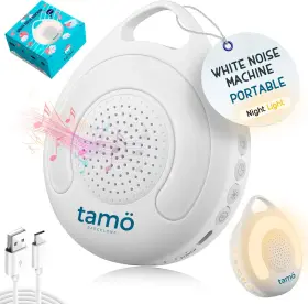 Gm-07 Tamo Barcelona Sleep Portable Sound Machine For Babies Night Light Lullaby Song White