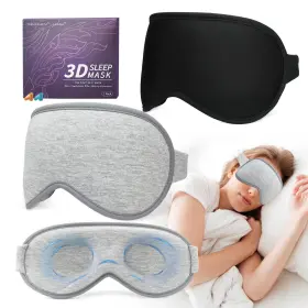B0f3dhmyb9 Tbsmdsssdm 3d Sleep Mask 2 Pack For Men And Women Blackout Eye Sleeping