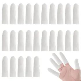 E473adwj8 Teaaha 596122 1 100pcs Finger Cot White Breathable Cotton Condoms Elastic Fingertip Gl