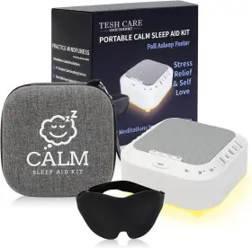 Tesh Care 445050393390 Portable Calm Sleep Device Kit With 9 Mindfulness Meditations For Beginners Sle