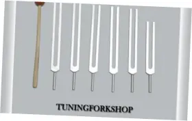 10047 Tfs Tuningforkshop 6 Pc Solfeggio Tuning Fork Including 528 Hz With Mallet And Pouch