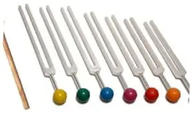 4332397049 Tfs Tuningforkshop 7 Chakra Tuning Fork Set With Color Balls Pouch Mallet