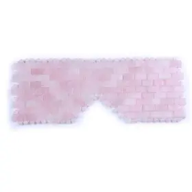 1029718 Tgs Gems Natural Gemstone Jade Sleep Mask Rose Quartz Eye Anti-aging Hot Or Col