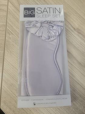 The Big One 34bosskoswt Satin Sleep Set 3 Piece Eye Mask Hair Crunchoe Queen Pillow Case