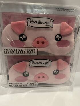 The Cr Me Shop Ppsm7226 Peaceful Piggy Plush Pink Sleep Mask Single