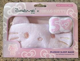 The Cr Me Shop X Hello Kitty Fps00929 50th Anniversary Plushie Sleep Mask White Pink