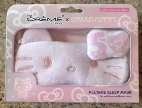 Fds00929 The Cr Me Shop X Hello Kitty Plushie Sleep Mask White Pink 50th Anniversary
