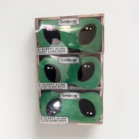The Creme Shop Sgsm5737 3 Pack - Alien Plush Sleep Mask One Size. Colors- Green Black