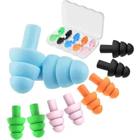 Ep-550 Tiankohelan Earplugs For Sleeping 5 Pairs Noise Cancelling Silicone