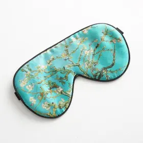 Tim & Tina 634769211140 And Silk Sleep Mask For Women Men Comfortable Blindfold Green Flower