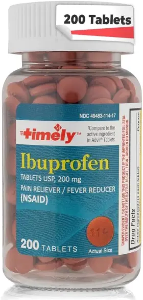 Time-cap Labs Inc. 349483114171 Timely Ibuprofen 200mg 200 Tablets - Nsaid Pain Relief