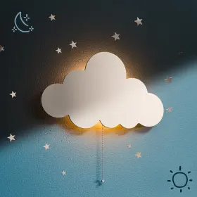 Tip Perk 634563441002 Floating Cloud Wall Lamp For Baby Nursery Cute 30.71 Inches