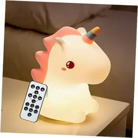 Wx-fan-133 Tk.co. Ltd. Unicorn Baby Sound Machine With Light 16 Colors Silicone Sleep Cream