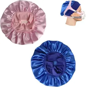 Toeloioh 744759707611 2pcs Satin Headgear Strap Covers For Oxygen Machine Users Hair Protector Cap