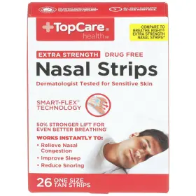 Topcare 036800377660 Health Extra Strength Tan Nasal Strips 26 Count