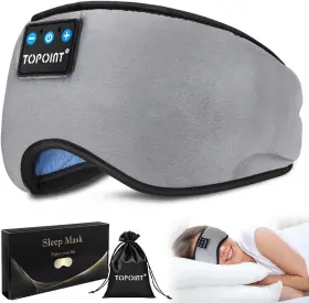 Top14 Topoint Sleep Mask Headphones With Wireless Bluetooth 5.3 Eye White Noise