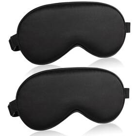 Torhine B089n77jwm Sleep Mask For Women And Men 2 Pcs Eye Sleeping Adjustable Strap Blacko