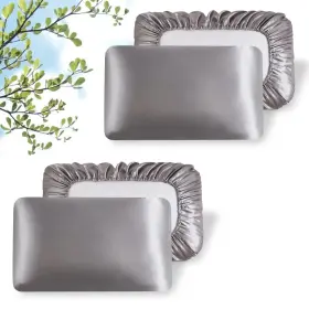 Tornadoz 880029359255 2 Packs Silk Satin Pillowcases For Hair And Sk Inch Decorative Luxurious Travel