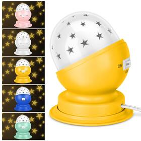 Toyunia 758226750376 Star Night Light For Kids 360 Rotating Starry Yellow 3000k Warm White