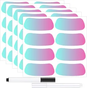 Trendsslabels01 Trendsslabels 765133255771 Sports Under Eye Black Strips Stickers 120 Pcs Gradient Color Change Pink