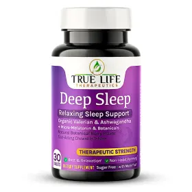True Life Therapeutics 850013205882 High Potency Herbal Chewable Sleep Tabs - 30 Count Valerian Root Ashwagandha