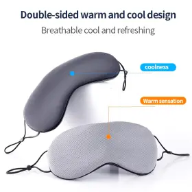 Turbo-roofinds 313092120137 Sleeping Eye Mask Korean Style Ice Silk Warm And Cool Dual Use Adjustable Travel