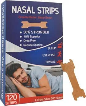 Tyelason 313101764789 Nasal Strips - 120 Count For Snoring Extra Strength Tan Brea