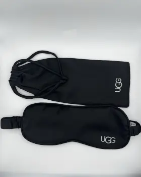 88276 Ugg Australia Ultralight Travel And Sleep Black Silk Eye Mask One Size