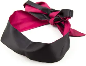 Wx03 Ukissim Soft Satin Eye Mask Blindfold Comfortable Sleeping Masks - 59 In X Red Black