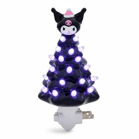 Ukonic 19512 Sanrio Kuromi 6-inch Ceramic Christmas Tree Plug-in 6 Inches Black