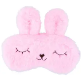 Ulbemoll 715748040002 Easter Bunny Sleep Mask Soft Plush Rabbit Eye Cover Pink