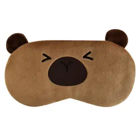 Fbaum-cuteeyemask-0414202523 Ulbemoll Capybara Sleeping Mask Soft Plush Eye Cover For Kids Adults Brown