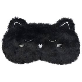 Ulbemoll Fbaum-cuteeyemask-1019202202 Black Cat Sleep Mask Soft Plush Eye Cover For Kids And Adults