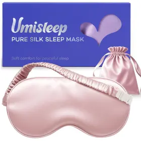 B0fnr2bcyz Umisleep Silk Sleep Mask 22 Momme 6a 100% Pure Mulberry Eye