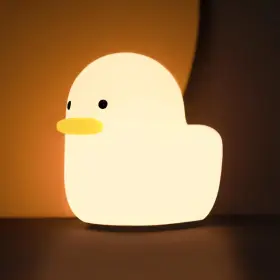 Uneede 722367198434 Led Benson Night Light Cute Duck Animal Silicone Nursery White