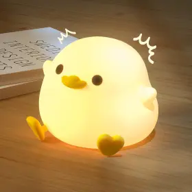 Jx0703 Uneede Led Cute Bean Duck Night Light Dodo Silicone 3.94 Inches
