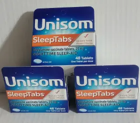 3boxes Unisom 041167000069 48 Per Box Sleeptabs Nighttime Sleep-aid Tablets Exp 02/27 Fresh