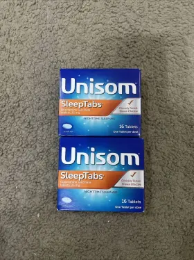 Unisom 041167006078 2 Pack Sleeptabs Nighttime Sleep-aid Tablets 16 Ct Exp 12/24